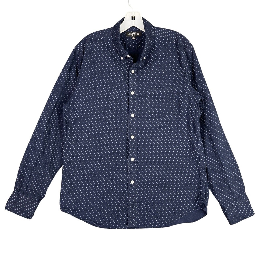 J Crew Mercantile Shirt Mens L Flex Stretch Long Sleeve Casual Modern Classic‎